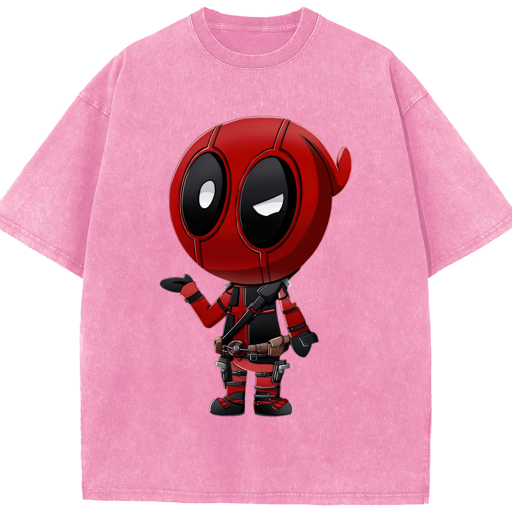 （画像用） Deadpool デッドプール 綿100% ヴィンテージ風 半袖Tシャツ（フロントプリント）